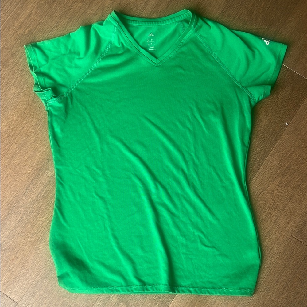Adidas Green Fitted Short Sleeve Tee